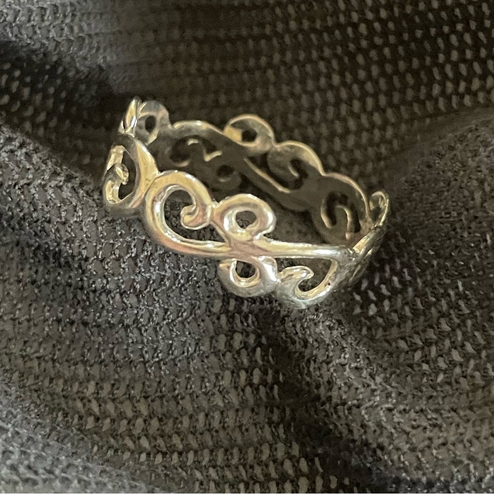 Sterling silver filagree ring